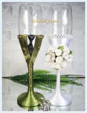 Copas de bodas decoradas